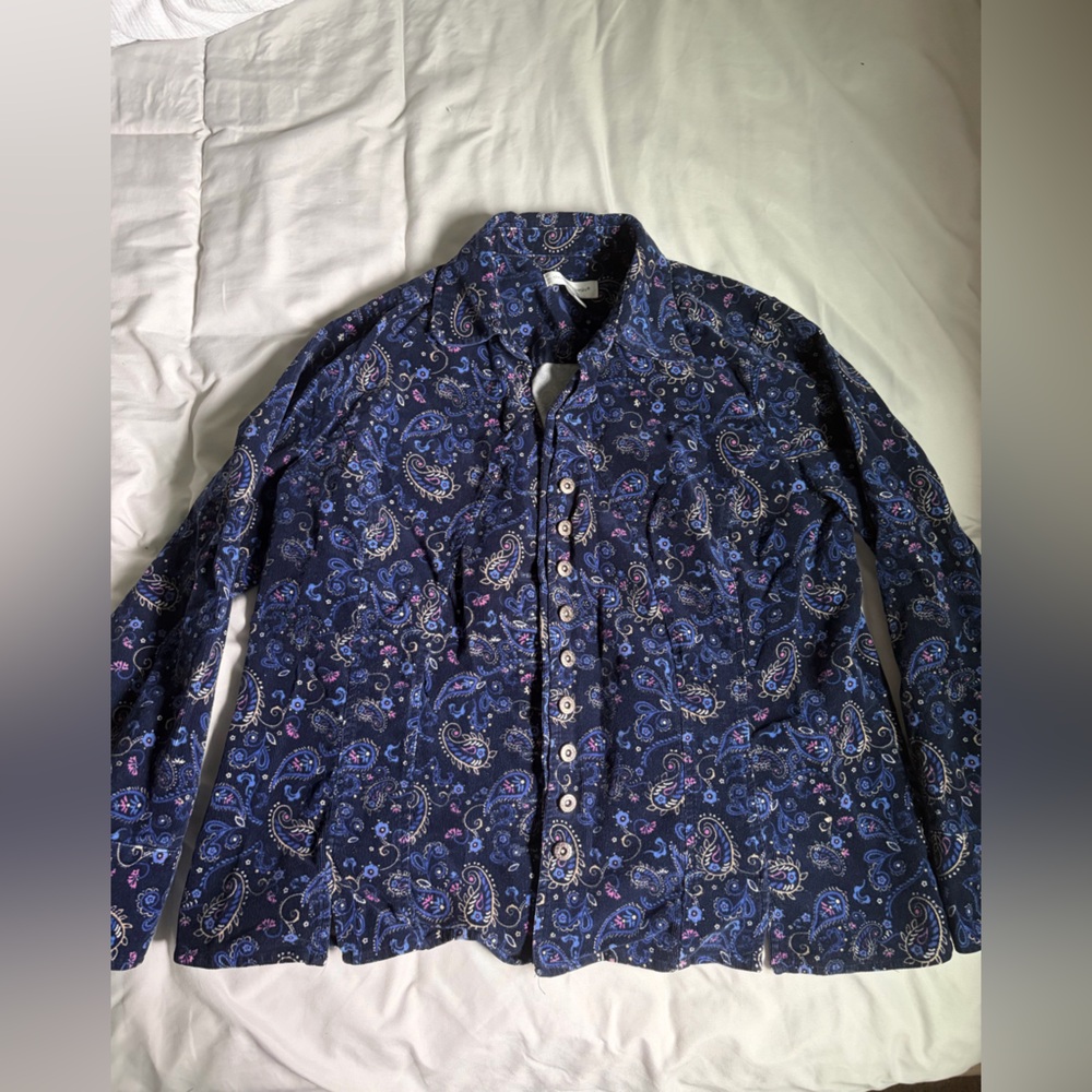 Paisley Print Button Up